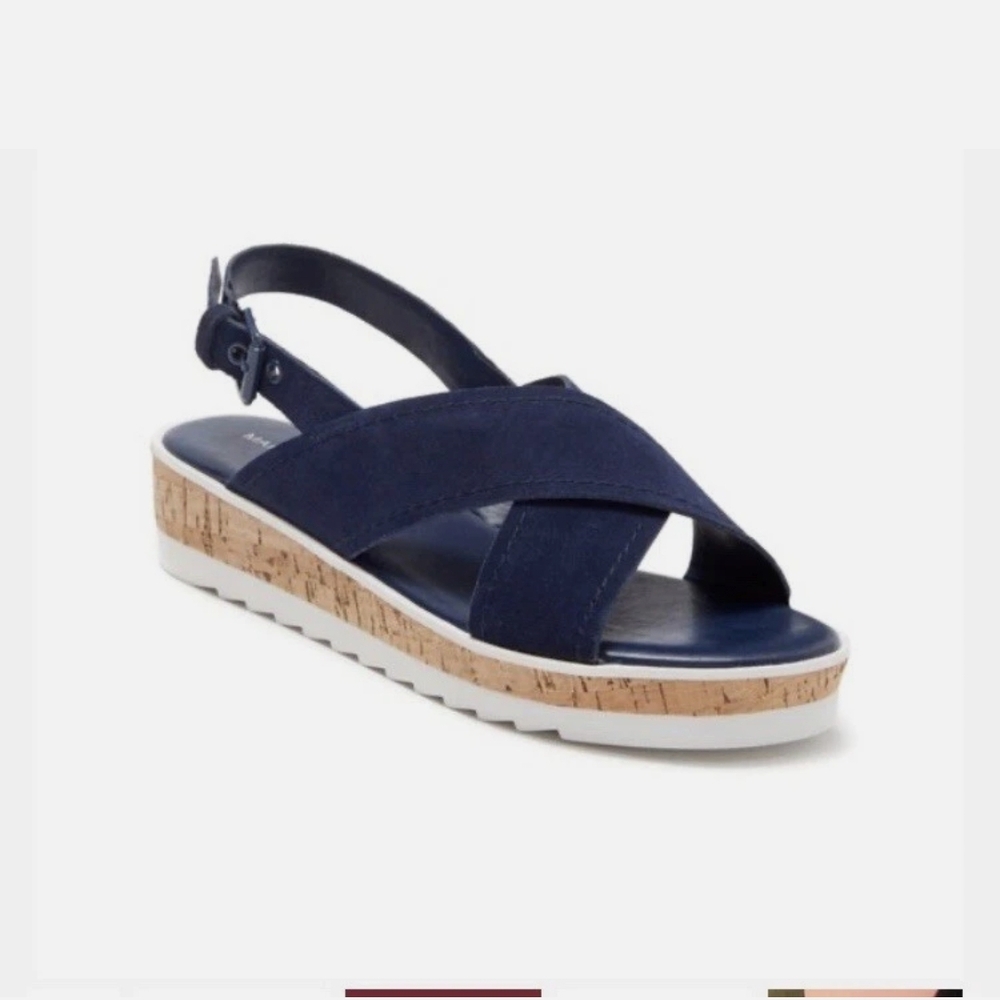 NWT-Marc Fisher Glitze Wedge Sport Sandal Size-9.5